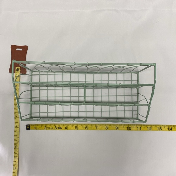 Mint Green Wire Letter Holder Organizer Desk Accessory - Picture 5 of 7